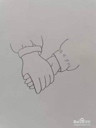 手牵手怎么画