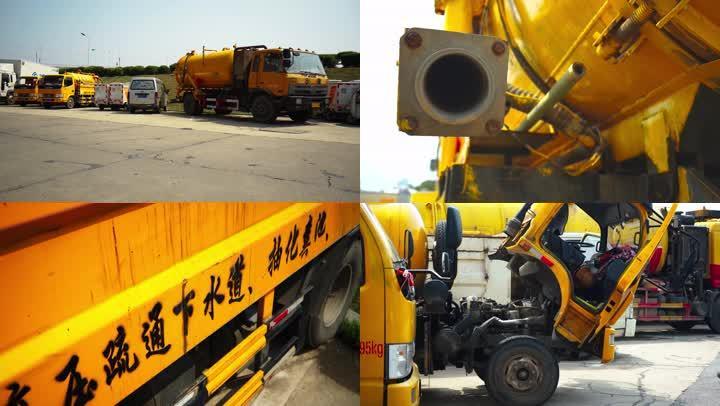 4k市政工程车空镜