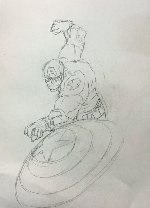 "挺郴州"我们在家好好的——雅风书画美教宝贝爱画画系列三《美国队长