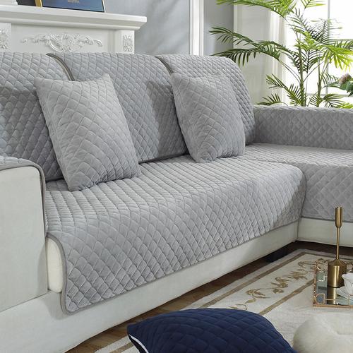 冬季沙发垫毛绒四季加厚防滑毛绒通用型靠背垫布艺万能沙发套罩巾