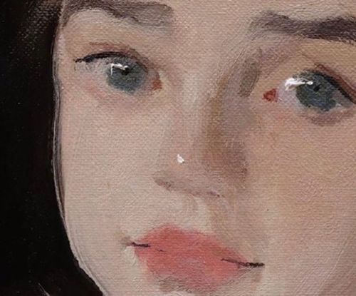 写实风格人像油画欣赏,人物面部特写油画作品