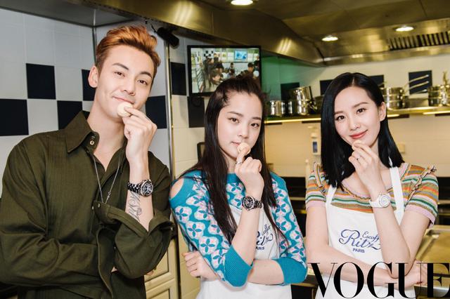 欧阳娜娜,刘诗诗巴黎亲手做马卡龙,陈伟霆却只顾吃,而