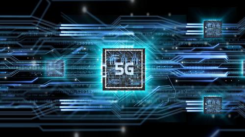 蓝色大气5g芯片通讯演示模拟视频素材