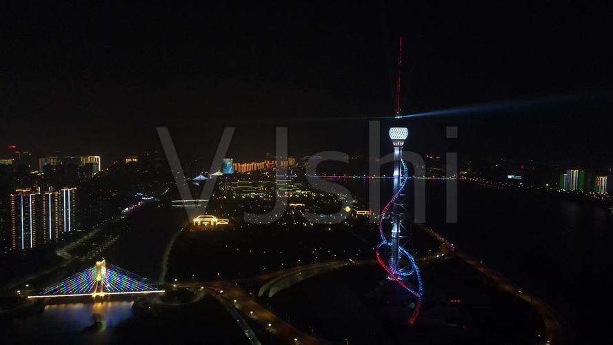 临沂电视塔夜景航拍