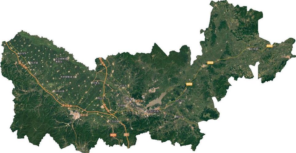黑龙江省七台河市谷歌高清卫星地图下载