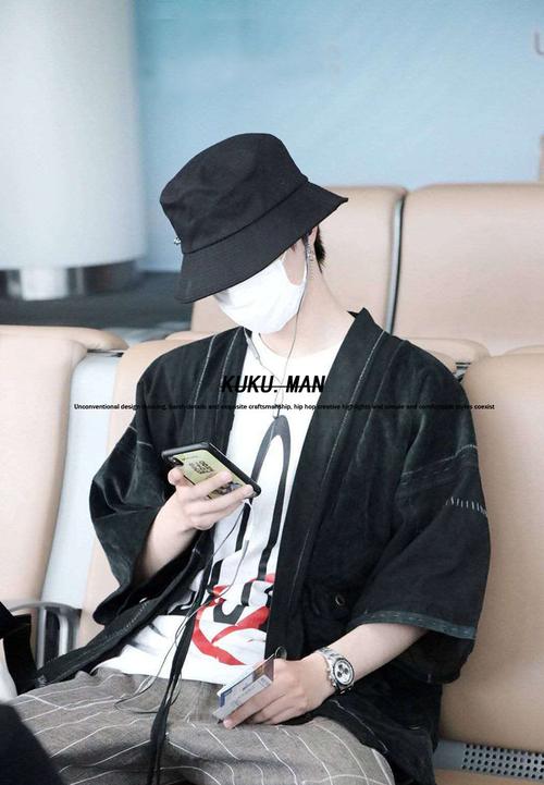 王一博同款明星别针黑色大檐渔夫帽女潮夏季出游防晒米色遮阳帽男