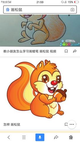 美丽的松鼠正在吃松果.