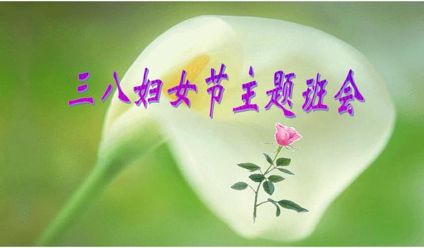 2017-2018年中小学主题班会活动三八妇女节主题班会最新pptppt课件