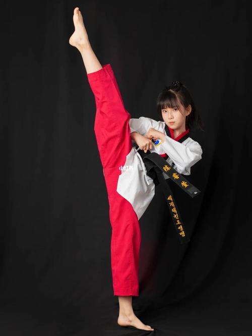 女孩子练跆拳道帅炸了_跆拳道_跆拳道女孩_体育运动