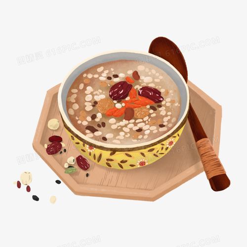 腊八节腊八粥卡通手绘元素