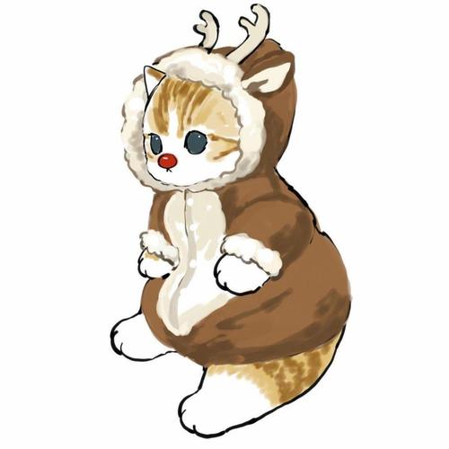 微信流行好看的圣诞猫咪头像