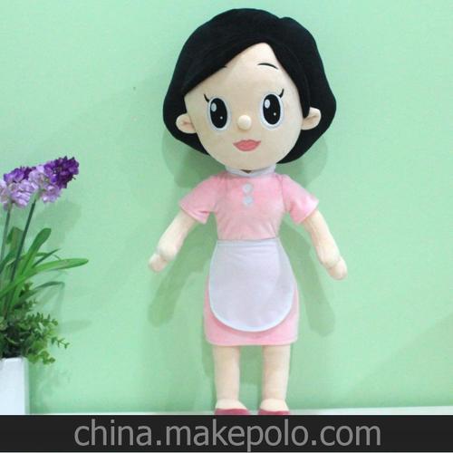 舒贝儿正品 大头儿子小头爸爸 正版毛绒玩具正版围裙妈妈毛绒批发