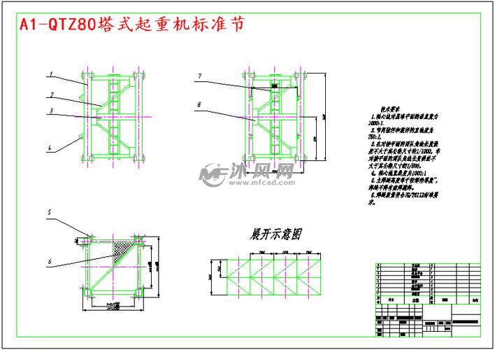 建筑塔式起重机总体和塔身设计