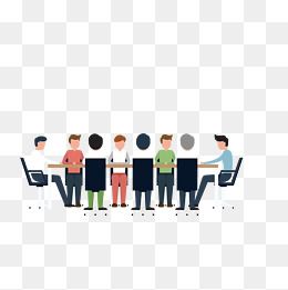 "开会卡通矢量"