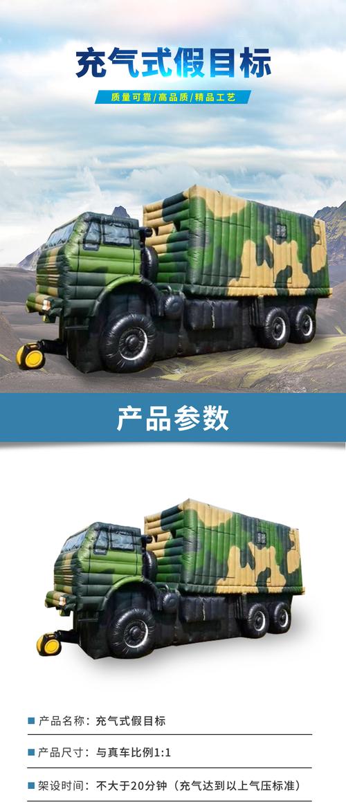 骁狼 充气式假目标导弹车 道具模型