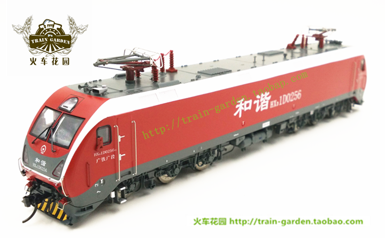 正版火车花园187中国铁路和谐电hxd1d电力机车仿真模型ho比例收