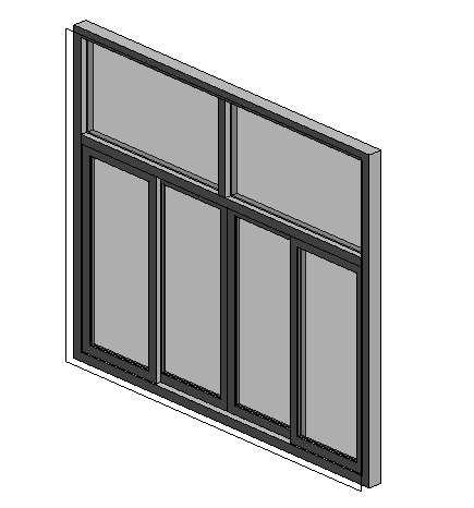 推拉窗铝合金四扇(带亮子)