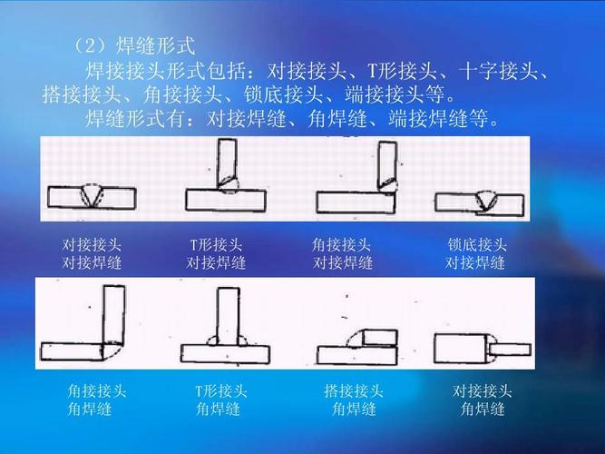 对接接头 对接焊缝 t形接头 对接焊缝 角接接头 对接焊缝 锁底接头