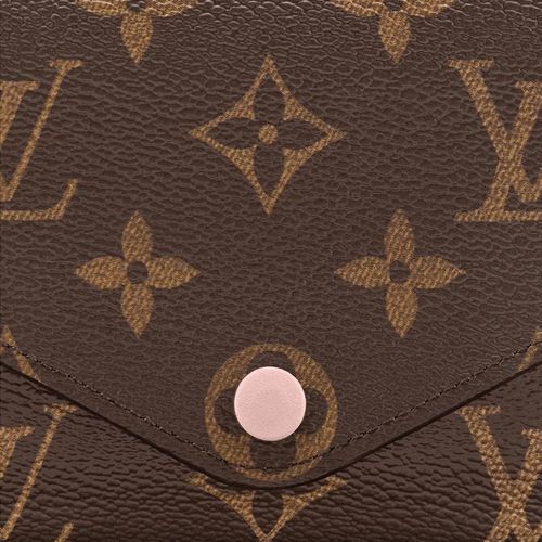 louis vuitton/路易威登lv女包josephine长款老花三折粉豆钱包 m41739