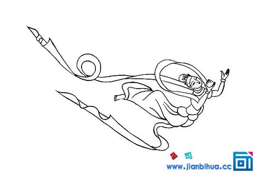 飞天仙女简笔画怎么画 飞天仙女的画法