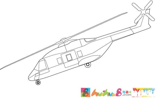 直升机怎么画简笔画图片