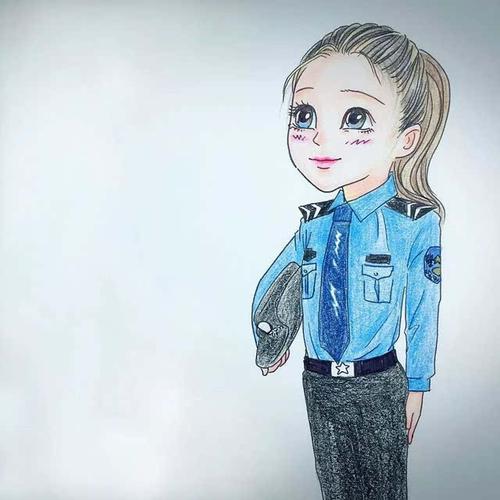 女警手绘 绘不尽警民连心 匠心巧画 画不完平安守望(文末有彩蛋!