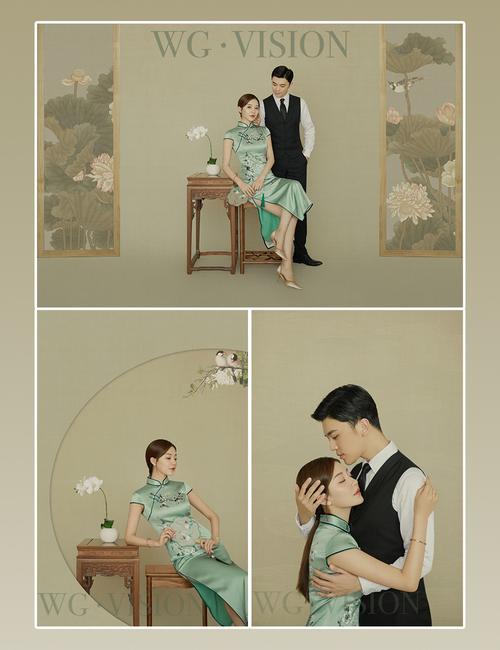 民国风的工笔画婚纱照_婚纱照_民国风_婚纱摄影_婚嫁