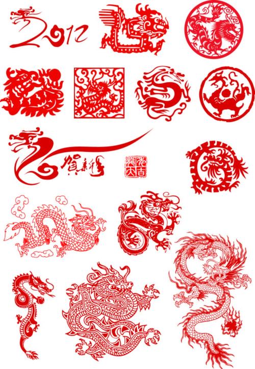 中国古典龙素材