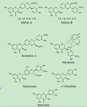 注:本品一般为处方药. 水飞蓟素组分结构式