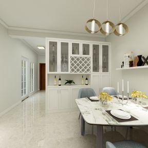 2018现代简约餐厅装修效果图 现代简约餐桌图片