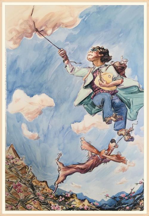 黄岛区青开一中～朱柯伊《追梦少年》插画～指导教师:朱少波