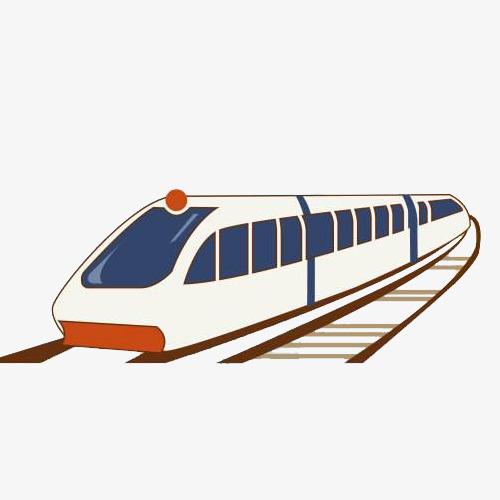 彩色高铁儿童简笔画