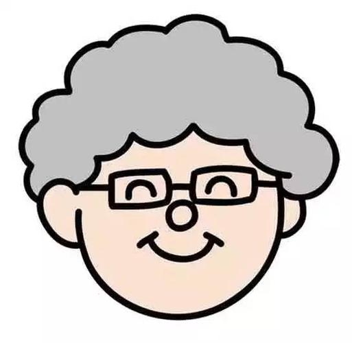 动漫老人头像简笔画