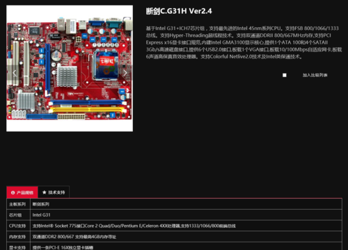 七彩虹c.g31h主板可以装q9500么?会不会主板供电不足呢?