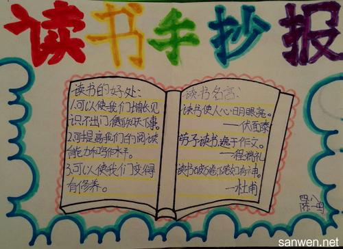 怎样做读书手抄报图片