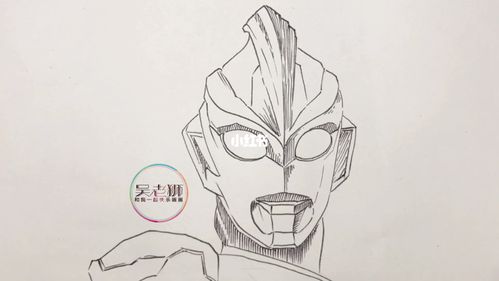 银河奥特曼,奥特曼系列线描简笔_奥特曼_线描_绘画_文化_绘画