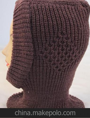 秋冬保暖风雪帽针织毛线帽批发 老人帽子/中老年帽子 护脸帽001图片