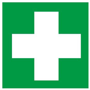 不干胶安全标志牌 标识牌 警示牌 提示牌 急救站 中英