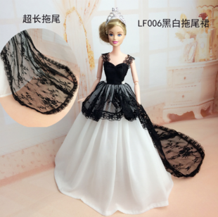 女孩可手工制作芭比娃娃做衣服儿童材料diy裙子布料花边蕾丝