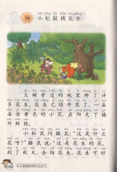 小松鼠找花生教案,教学设计 参考资料,课文  作品《小松鼠找花生》