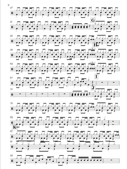 起风了架子鼓谱