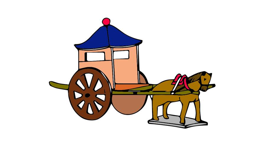 古代马车怎么画