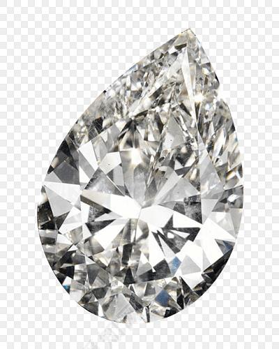 水滴形灰色钻石首饰设计素材