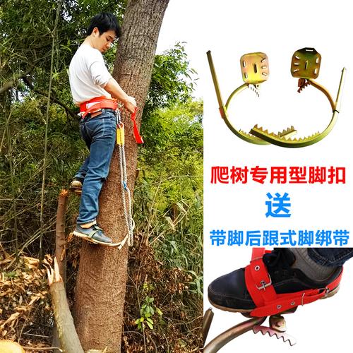 爬树脚扣/爬树工具/爬树铁鞋安全带/木杆脚扣/上树工具/爬椰子树