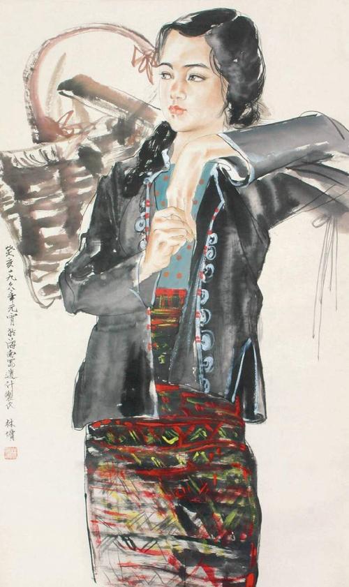 当代著名人物画家美协副主席林墉,精品国画作品欣赏!
