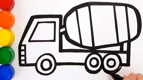 儿童亲子绘画大型汽车,学习英语手工艺术启蒙玩具