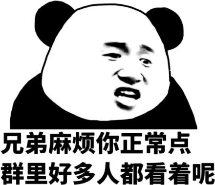 群里好多人都看着呢_熊猫头_群聊_群里_好多_麻烦_兄弟_正常表情