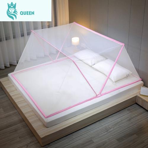 恋名媛免安装折叠蚊帐抖音网红款便携式一体简易防蚊罩宿舍单婴儿可