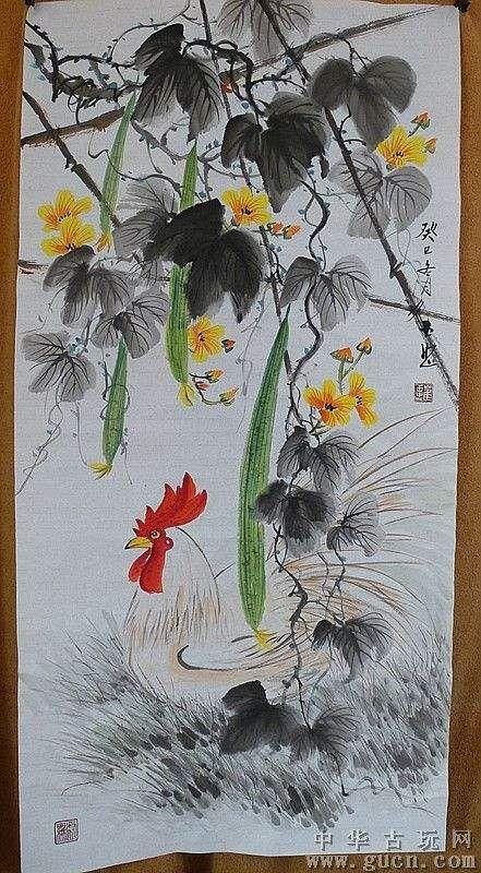 写意画丝瓜,紫藤参考资料