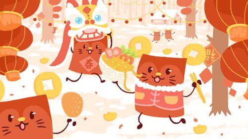 新年快乐创意卡通壁纸图片_卡通动漫_壁纸下载_美桌网